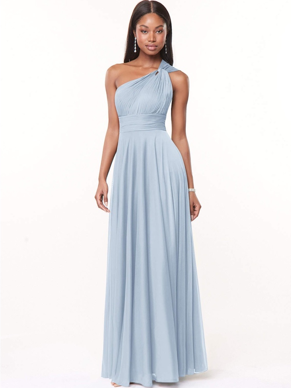 Azazie Strapless Light Blue Dress, Mist, New with tags